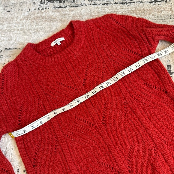Madewell Red Charley Pullover Alpaca Blend Knit Sweater Preppy Holiday - Picture 8 of 11